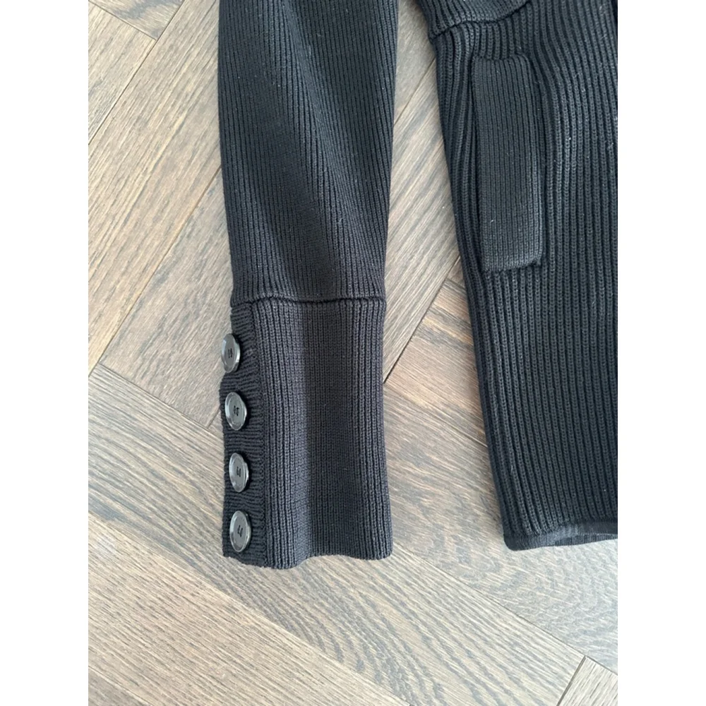 Women's Burberry Knit Jacket Size L Black - Picture 5 of 13